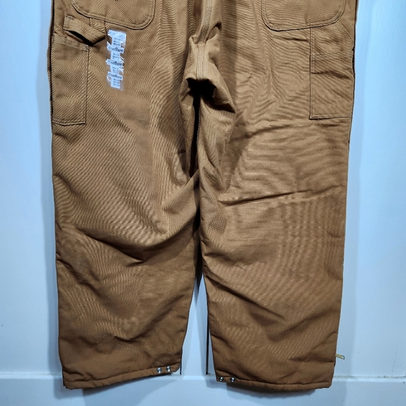 NWT Carhartt Vintage R04 Duck Quilt Lined Double Knee Canvas Overall Tan 50x30 - Picture 8 of 14